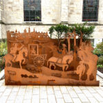 Kunstwerk volledig uitgewerkt in Cortenstaal